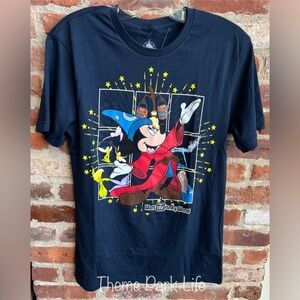 Walt Disney World Parks Sorcerer Mickey Mouse Fantasia Adult T-Shirt NEW